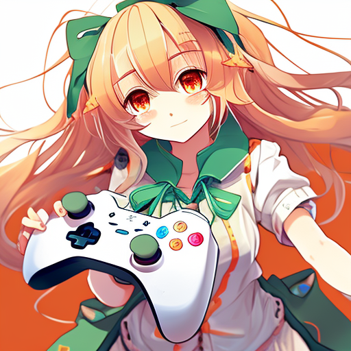 Cute Anime Girl Xbox Controller