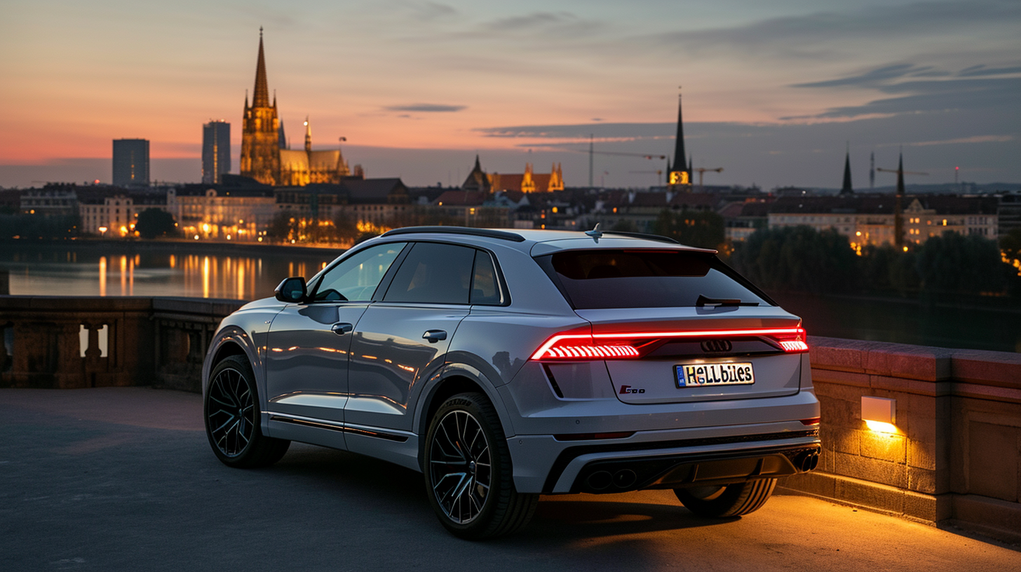 Audi Q8 with  Hellbillies  script text