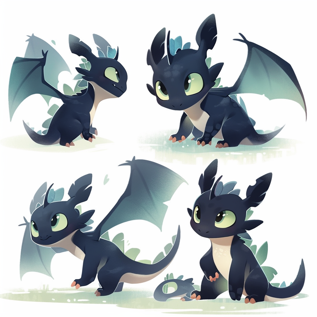 Adorable 3D Cute Baby Dragon Character