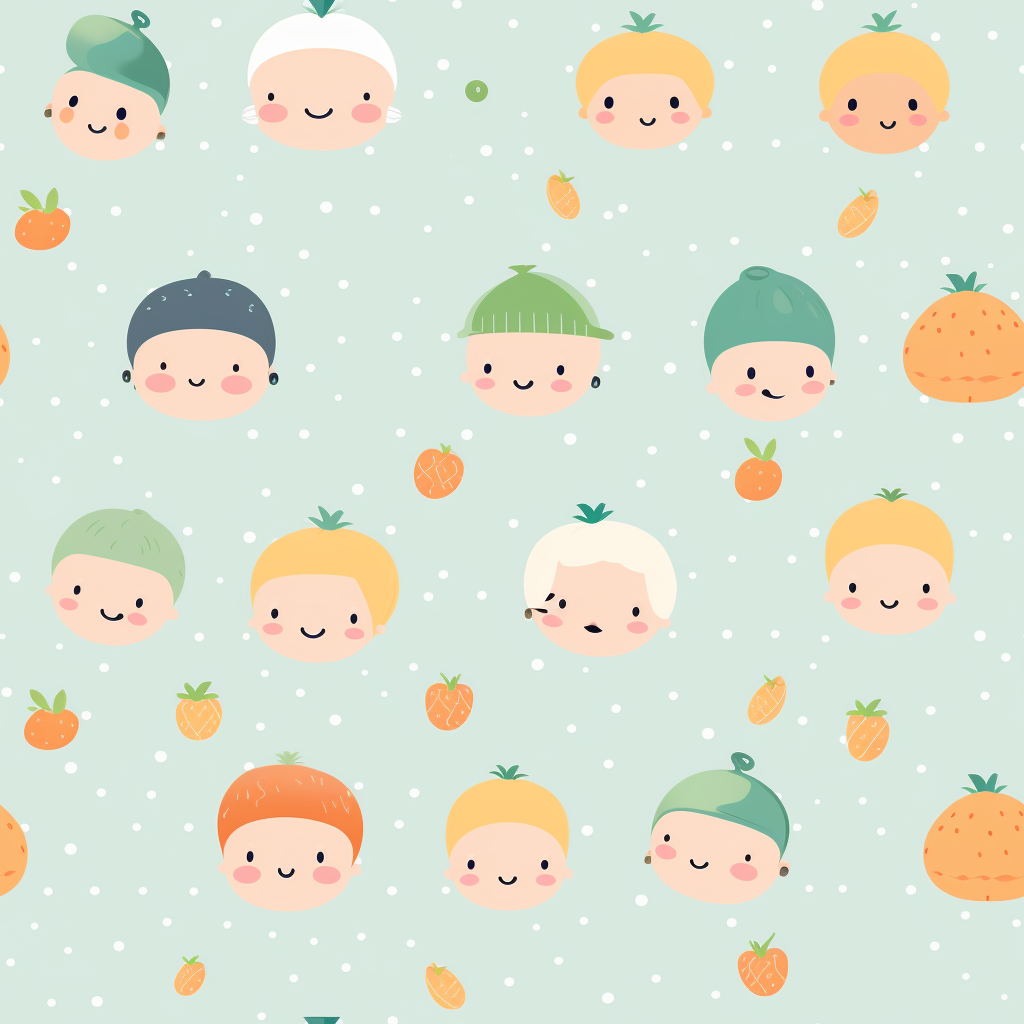 Cute baby pattern tile