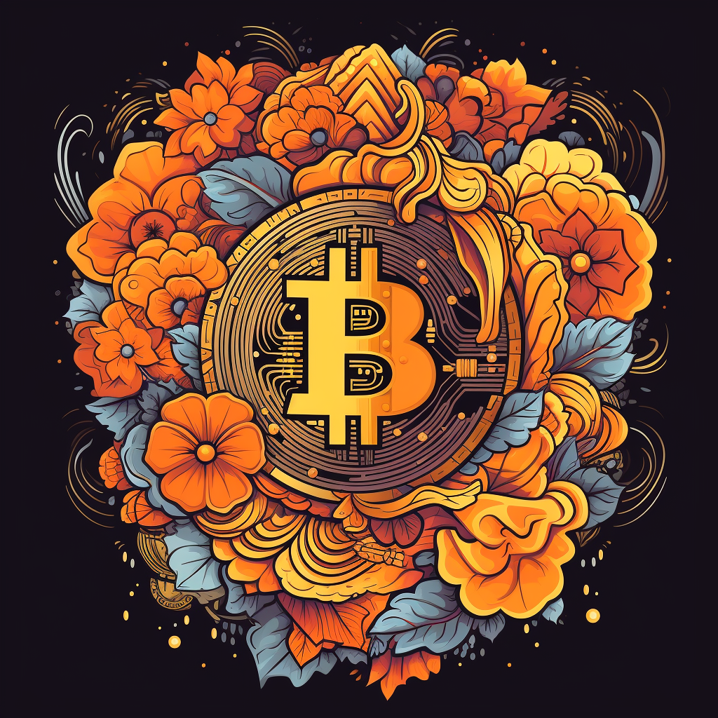 Graphic t-shirt with cute bitcoin design