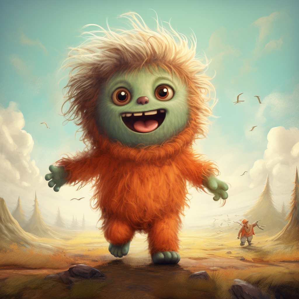 Cute Boogie Man Illustration for Children Book