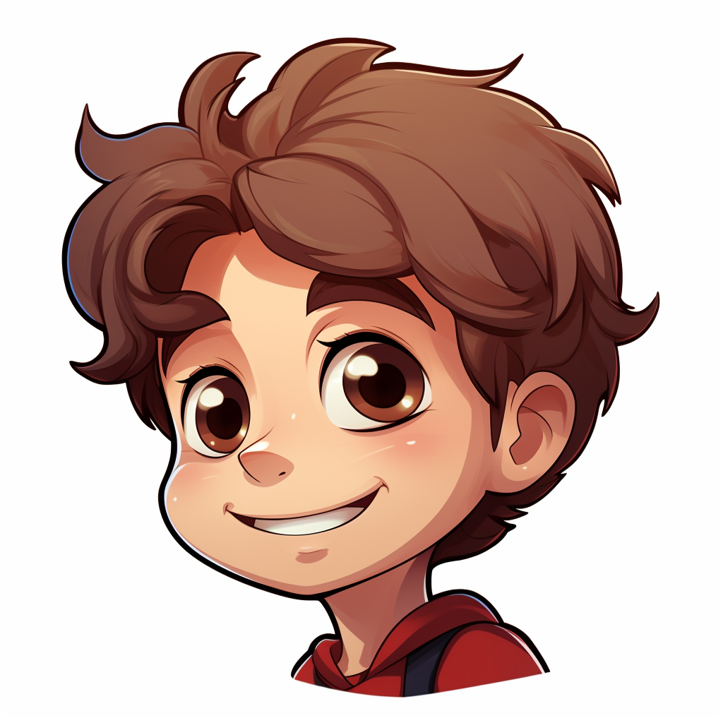 Cute boy portrait sticker