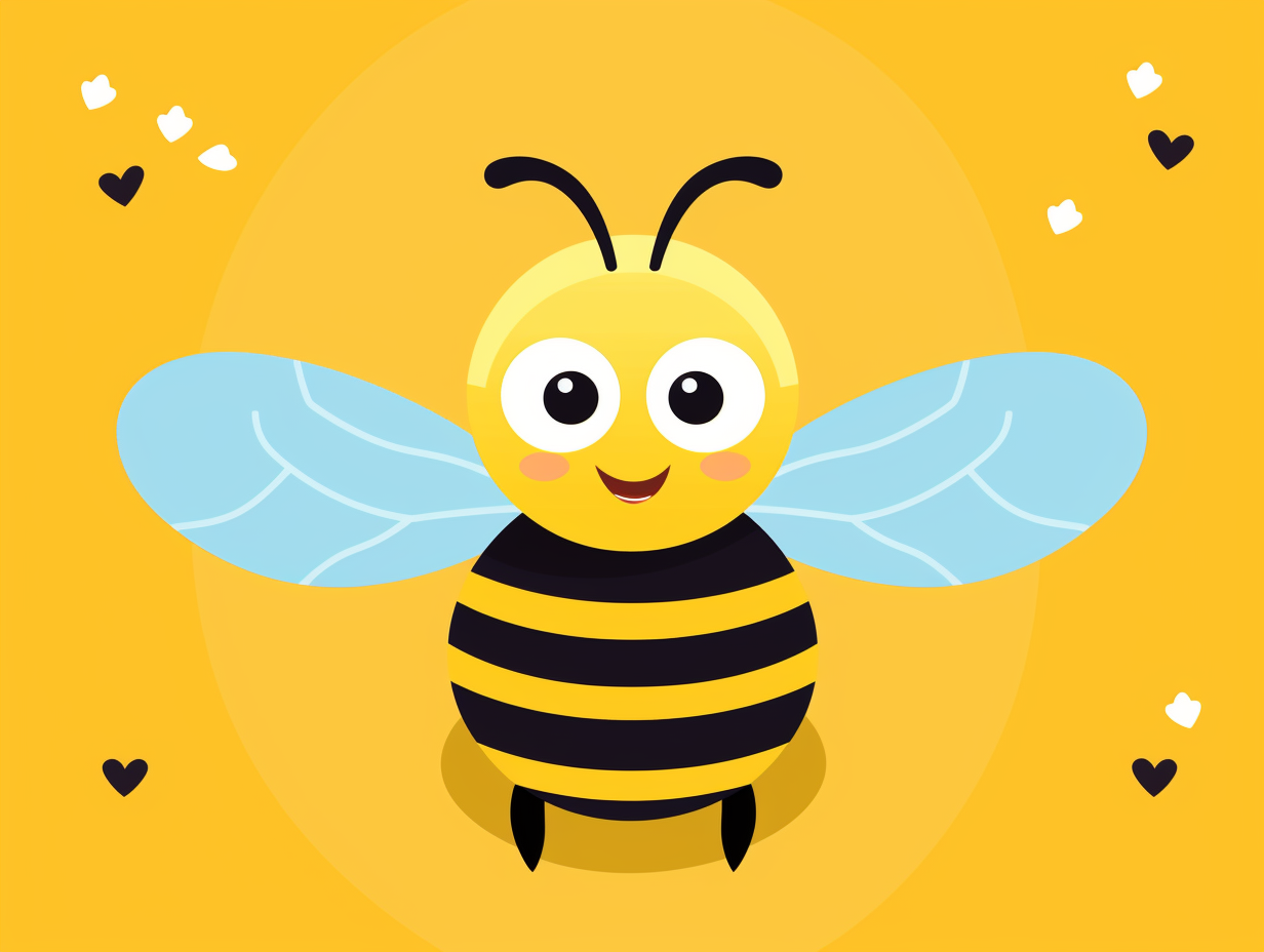 Cute bumble bee pattern design