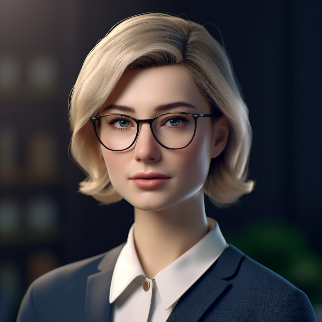 Image of a cute businesswoman investor