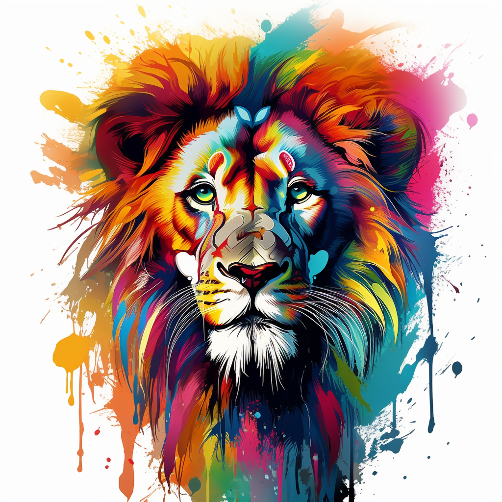 Colorful Cartoon Brushwork Art Splash