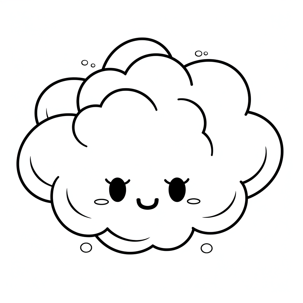 Adorable cloud illustration for kids