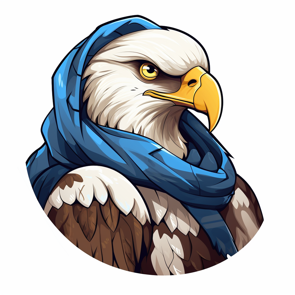 Cute cartoon sports logo eagle