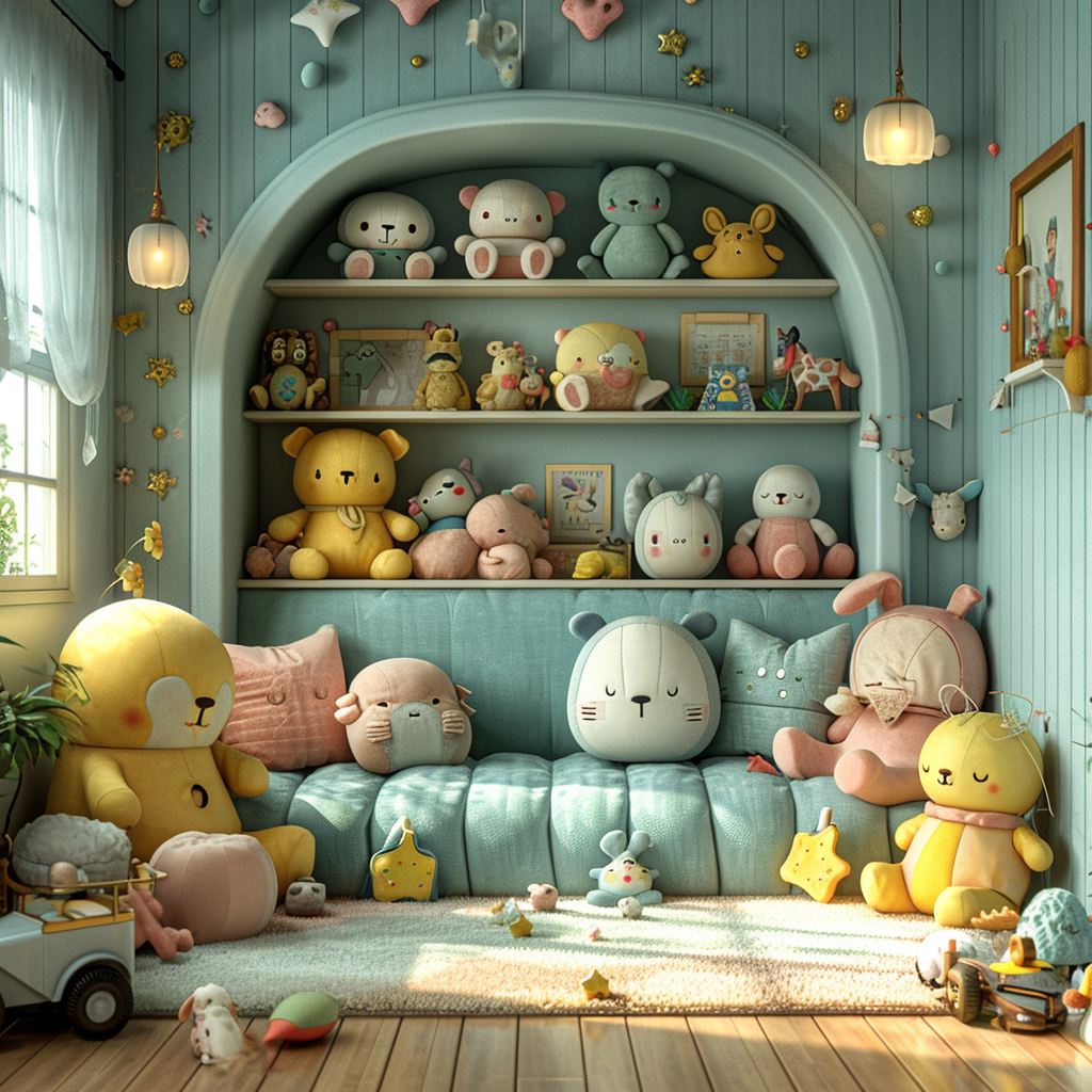 Cute Cartoon Studio Scenery Wallpaper