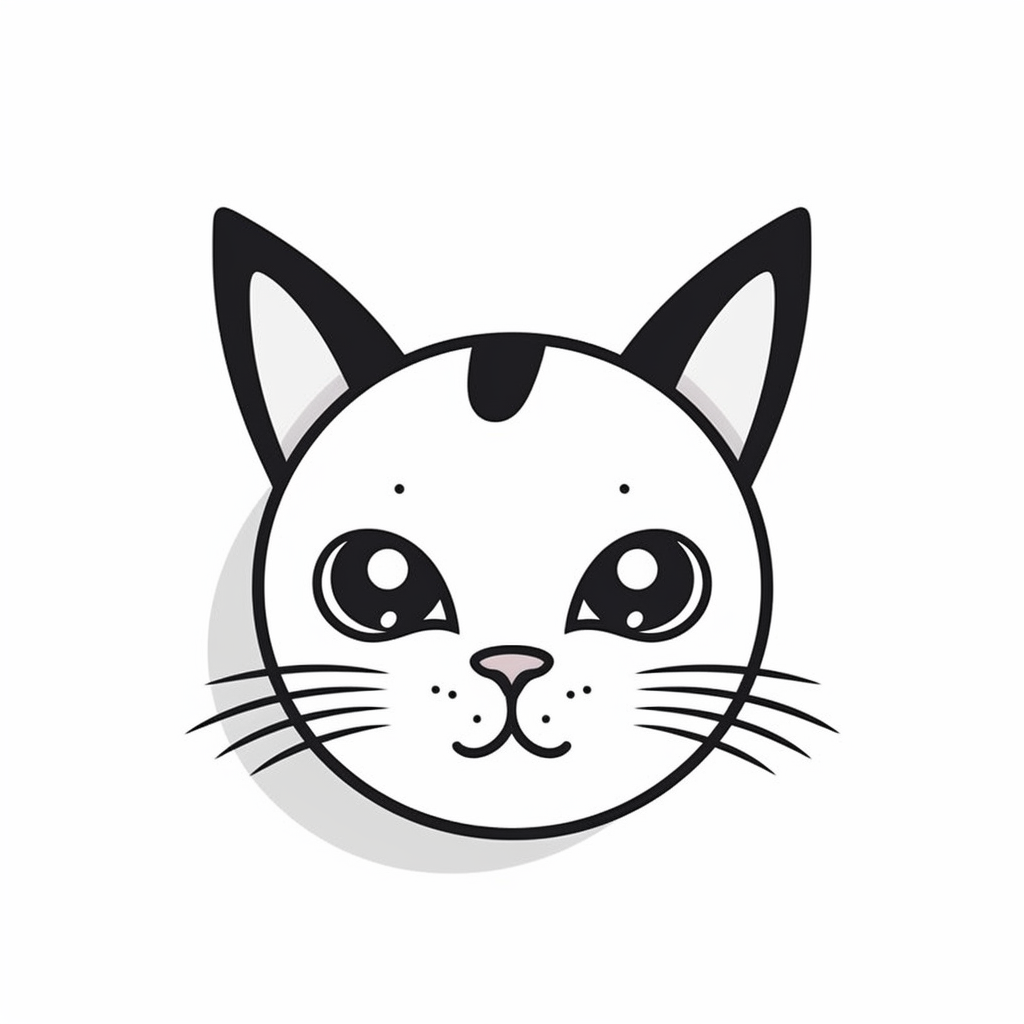 Cute cat head avatar