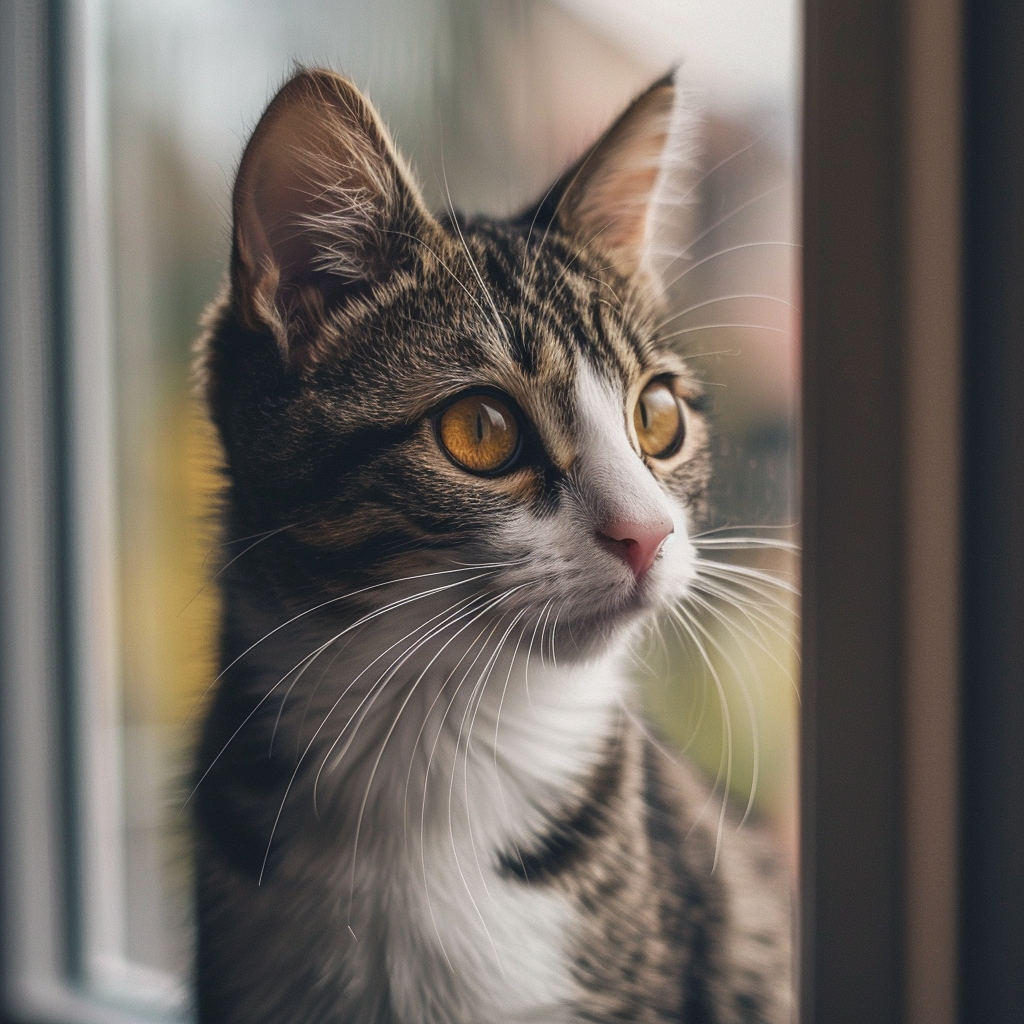 cute cat lounging indoors