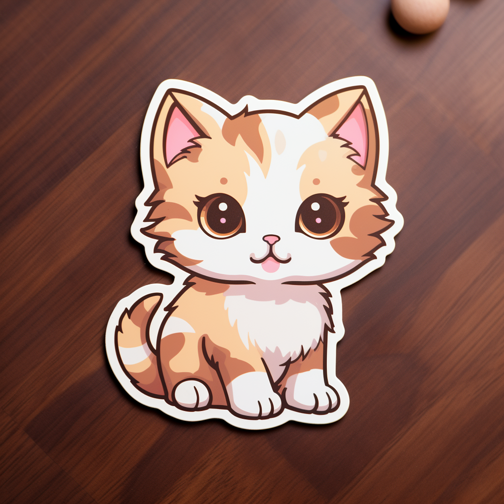 Cute cat sticker die cut