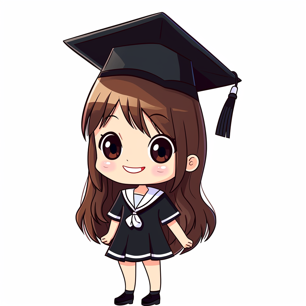 Cute Chibi Child Graduation Hat