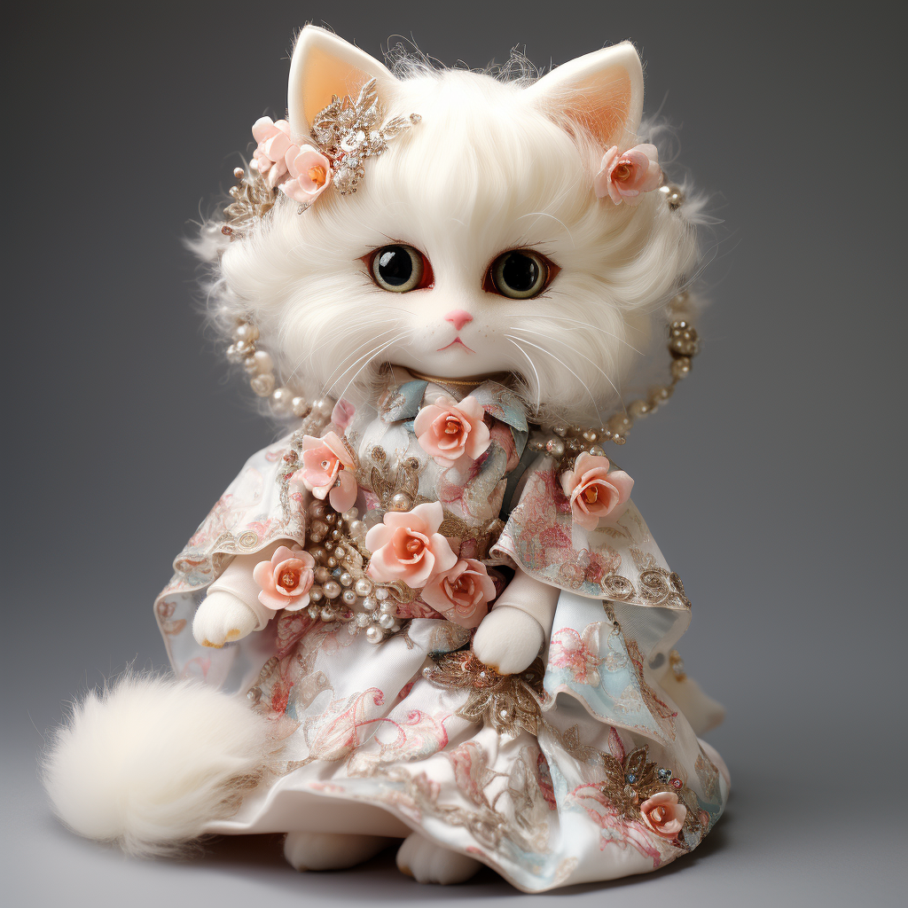 Cute china doll cat photo