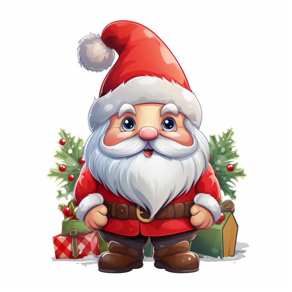 Adorable Christmas gnomes sticker pages