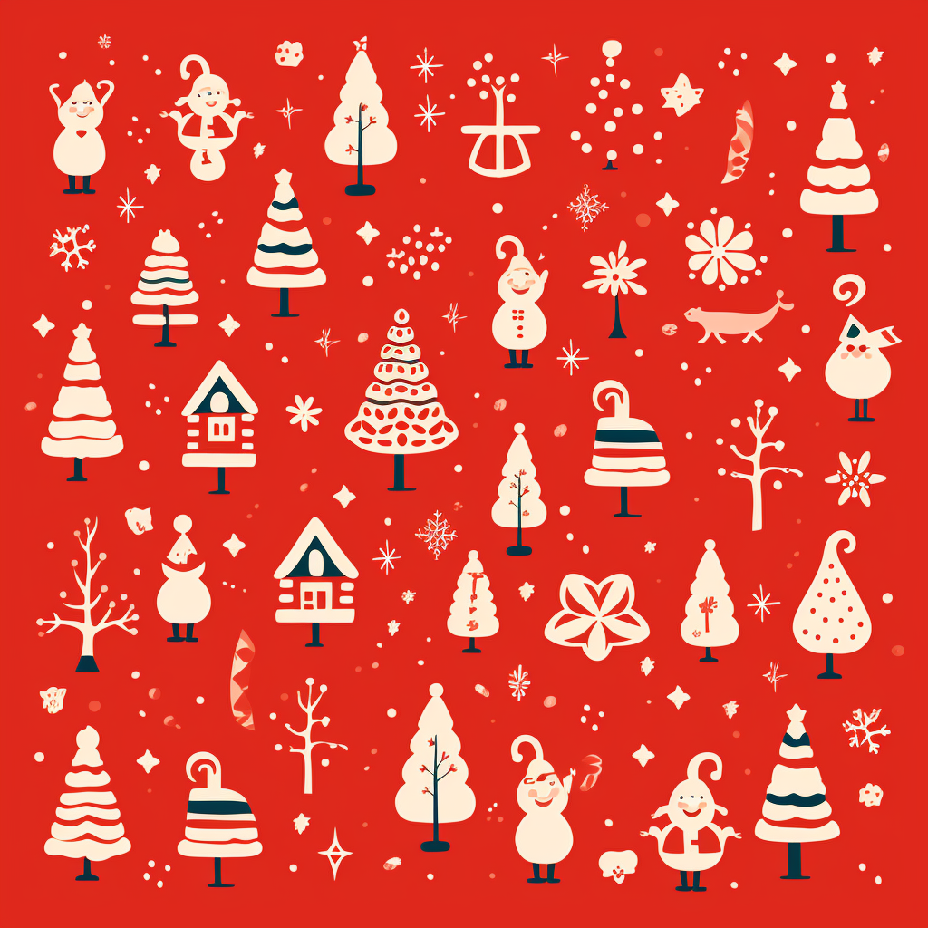 Cute red Christmas background design