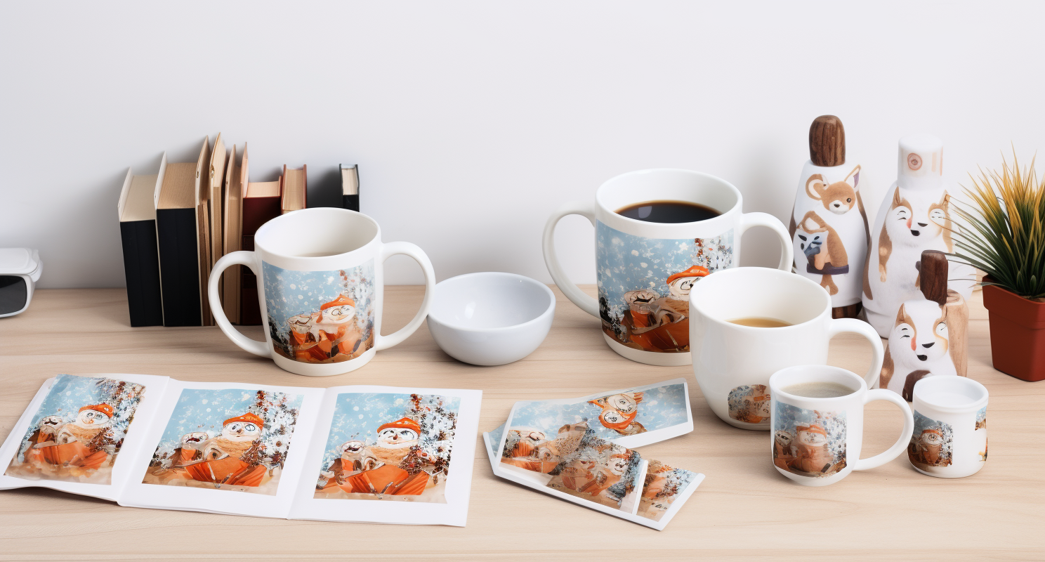 Coffee mugs, tumblers, bookmarks, and more – all with cute Christmas designs!