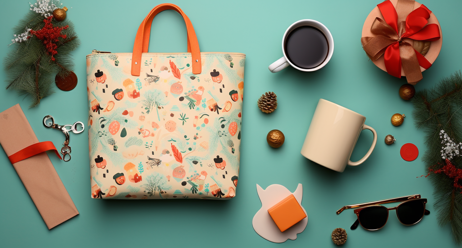 Colorful Christmas-themed sublimation products