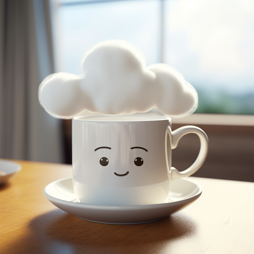 Adorable cloud coffee mug