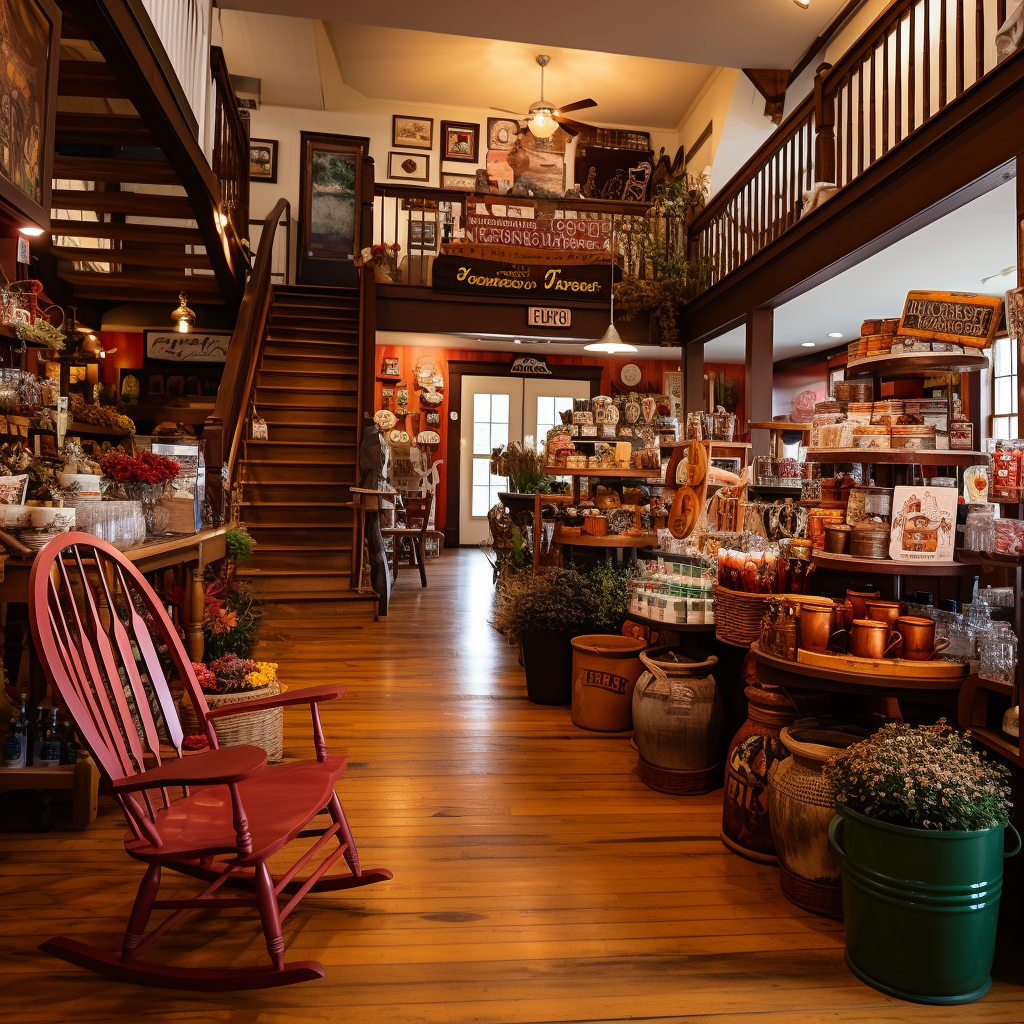 Cozy and Inviting Country Gift Store Interior