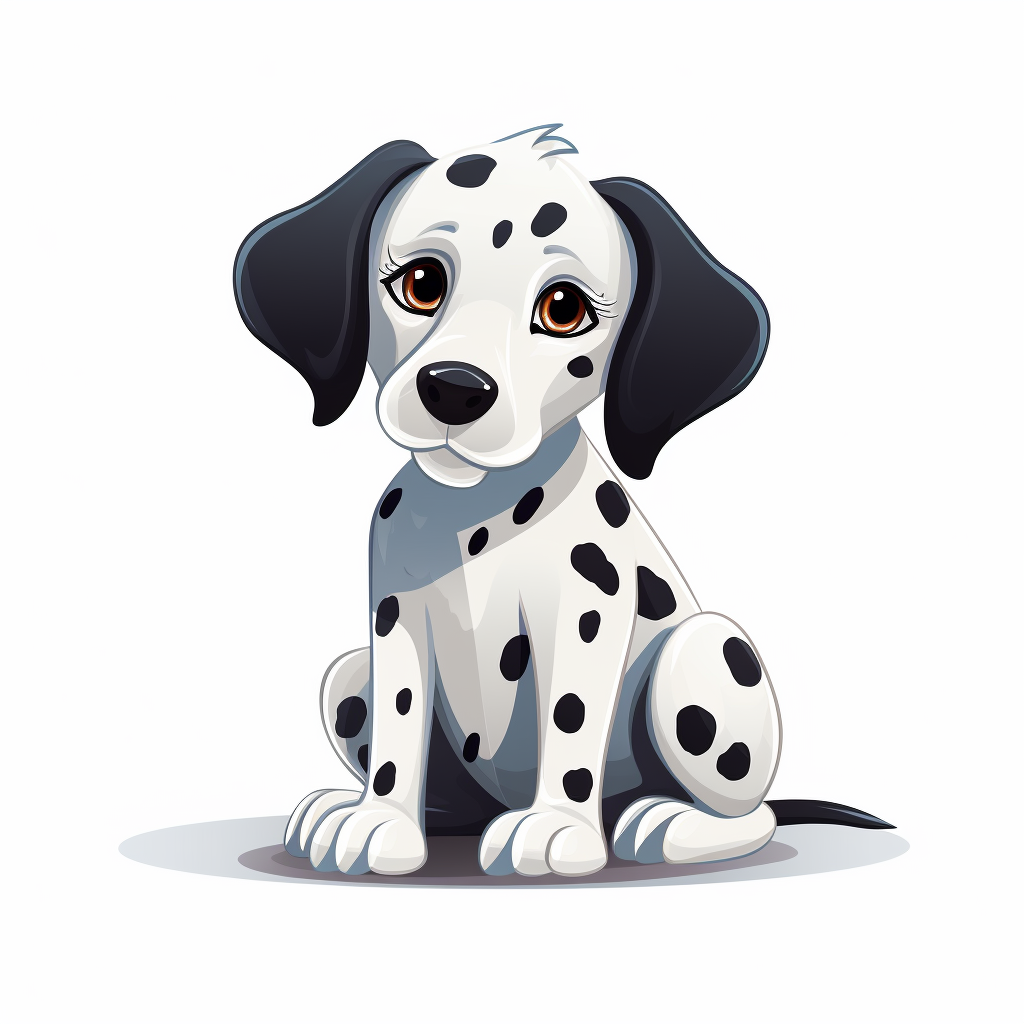 Adorable Dalmatian Dog Illustration for Kids