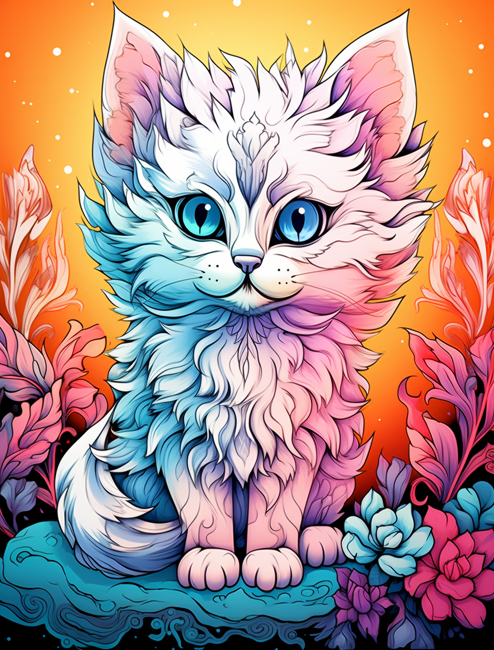 Coloring Book: Cute Fantasy Animal