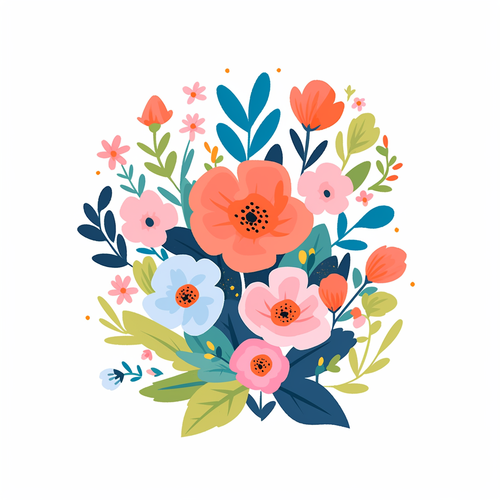 Illustration of a cute flower