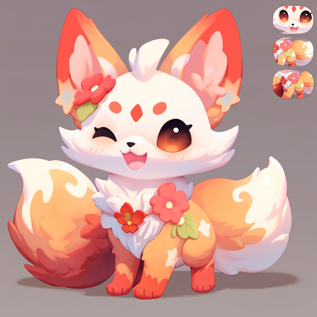 Cute fox gaming pet image