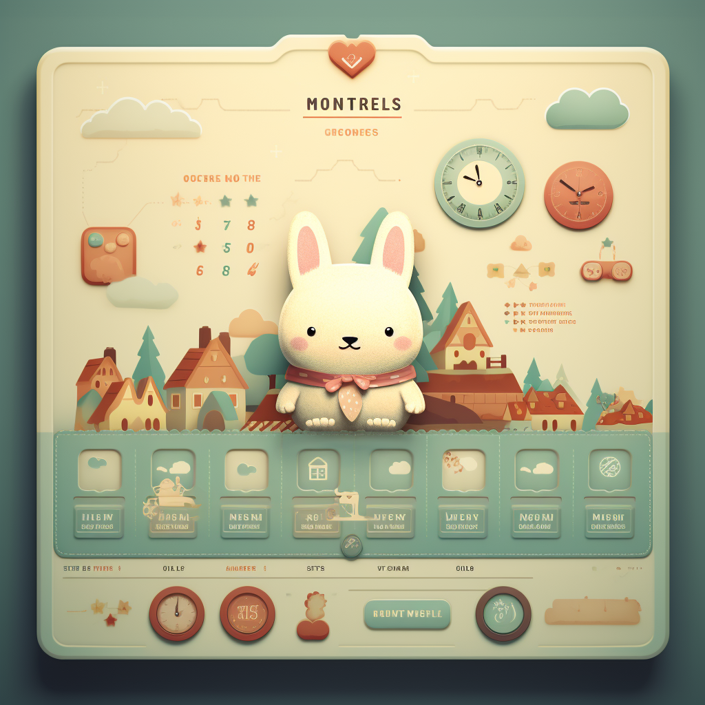 Adorable game start screen design