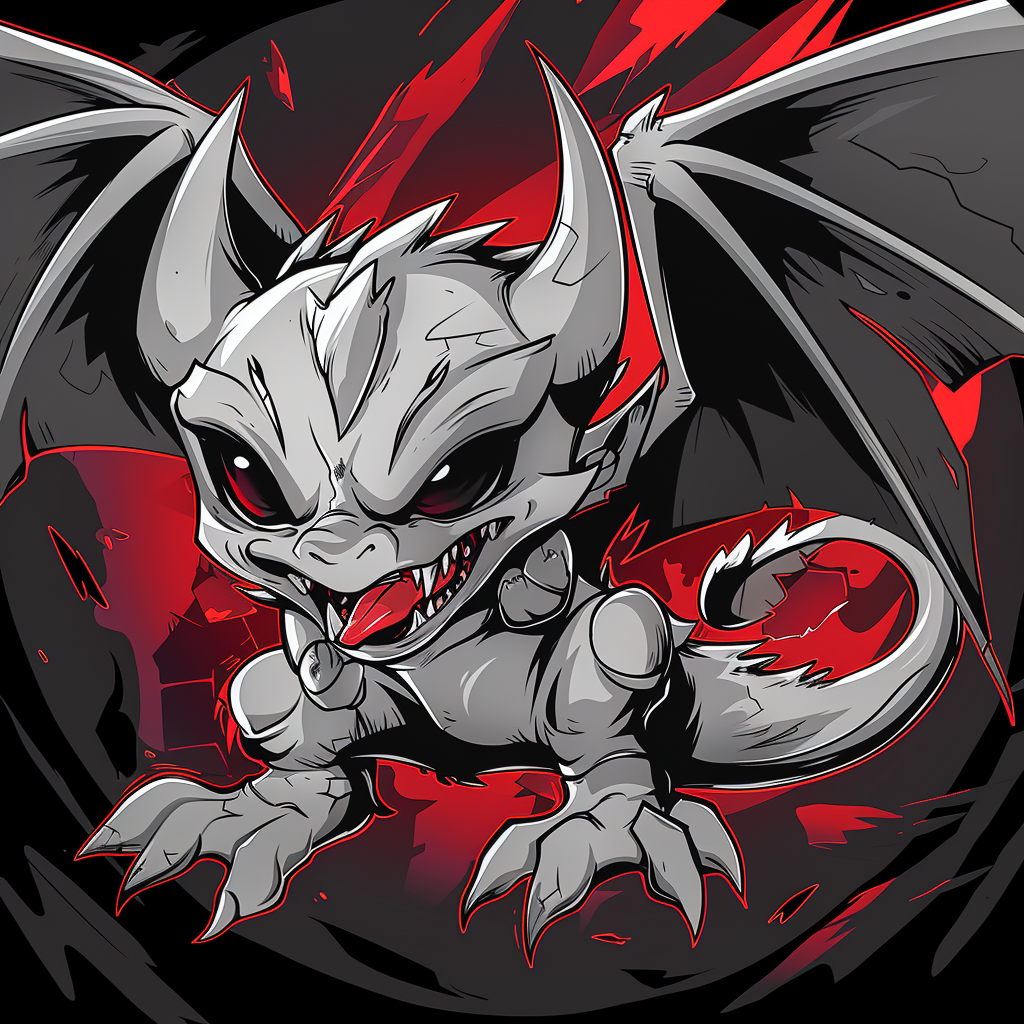 Cute gargoyle chibi in dungeon