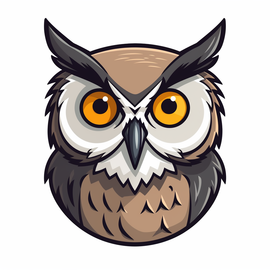 Cute Great Horned Owl Sticker