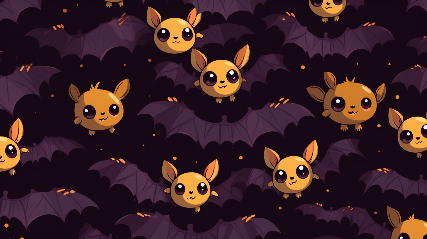 Adorable Halloween bats wallpaper pattern