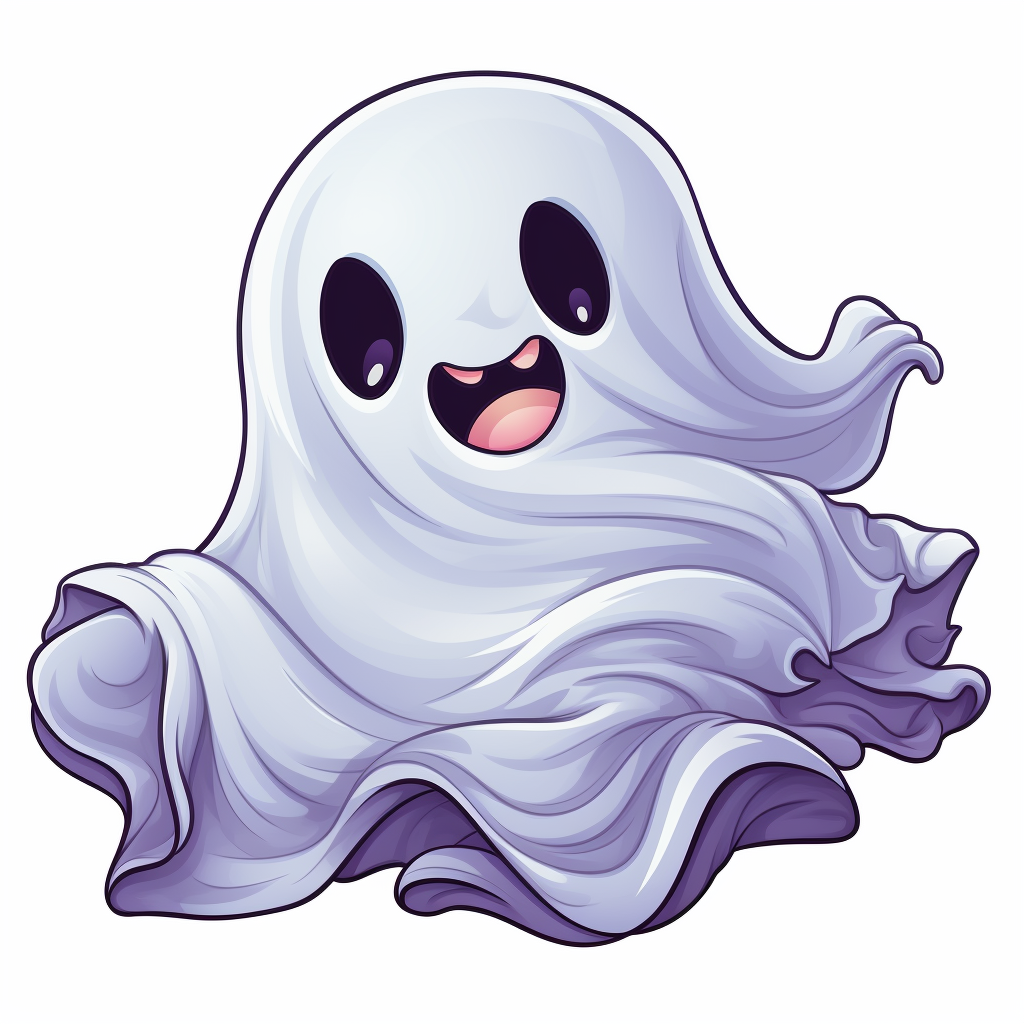 Cute Halloween ghost with bedsheet style