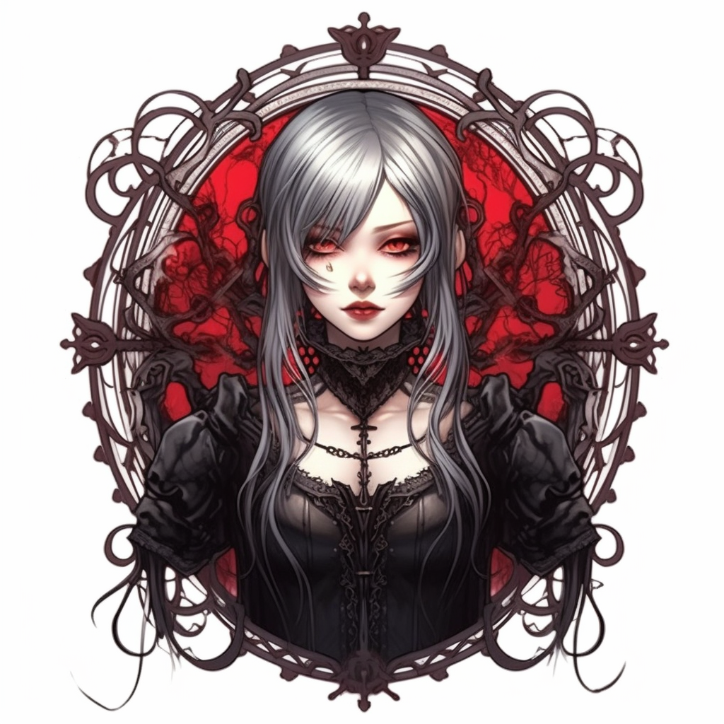 Detailed Gothic Vampire Girl Image