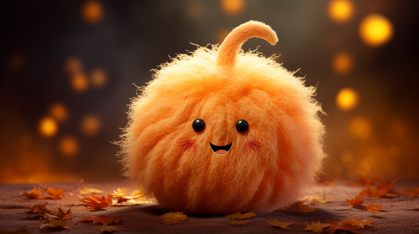 Cute Halloween Pumpkin in Mohair