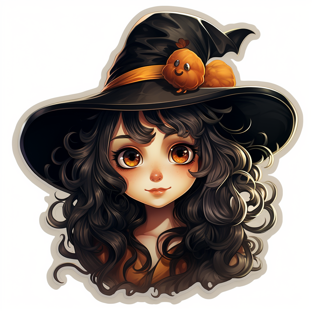 Cute Halloween Witch Sticker