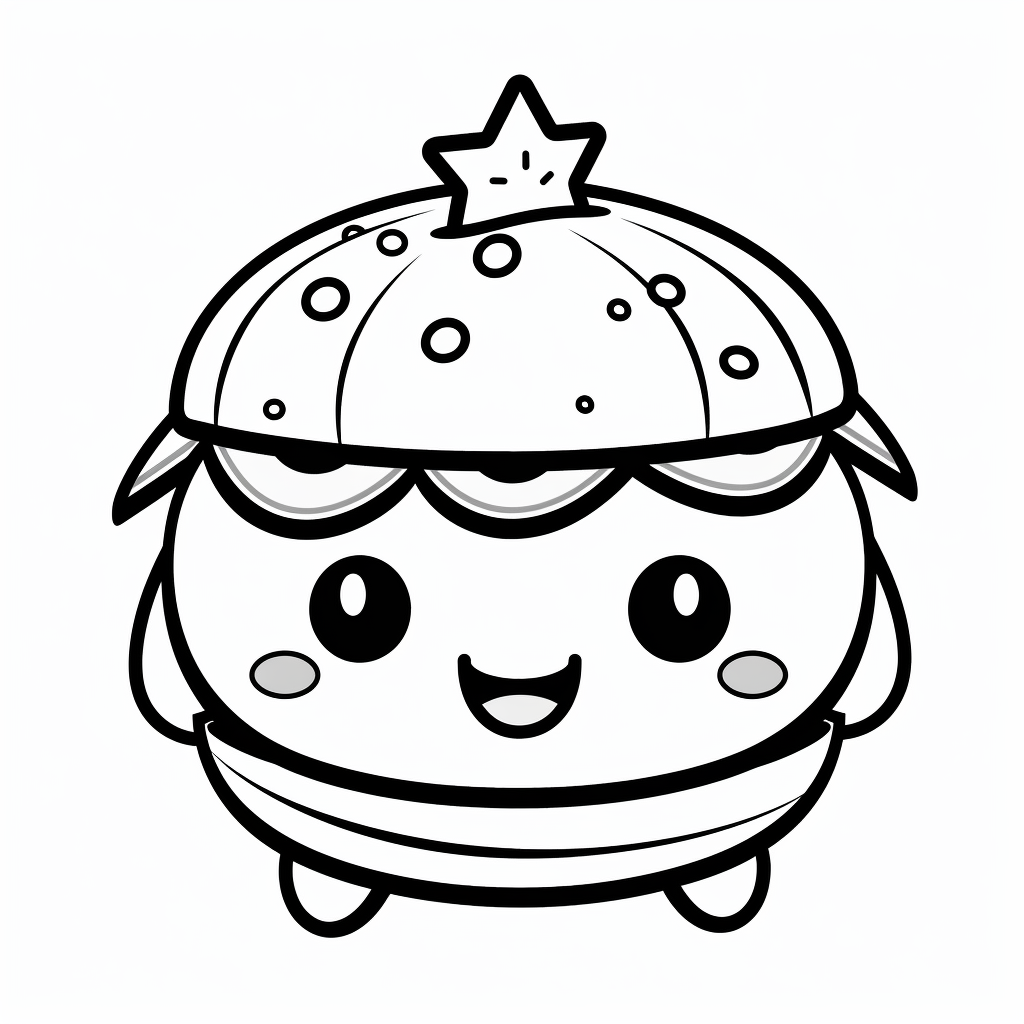 cute hamburger lineal icon white background