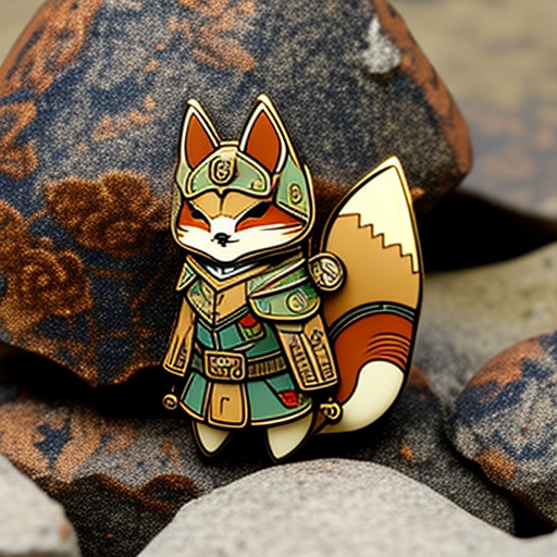 Cute Japanese Fox in Gusoku Armor