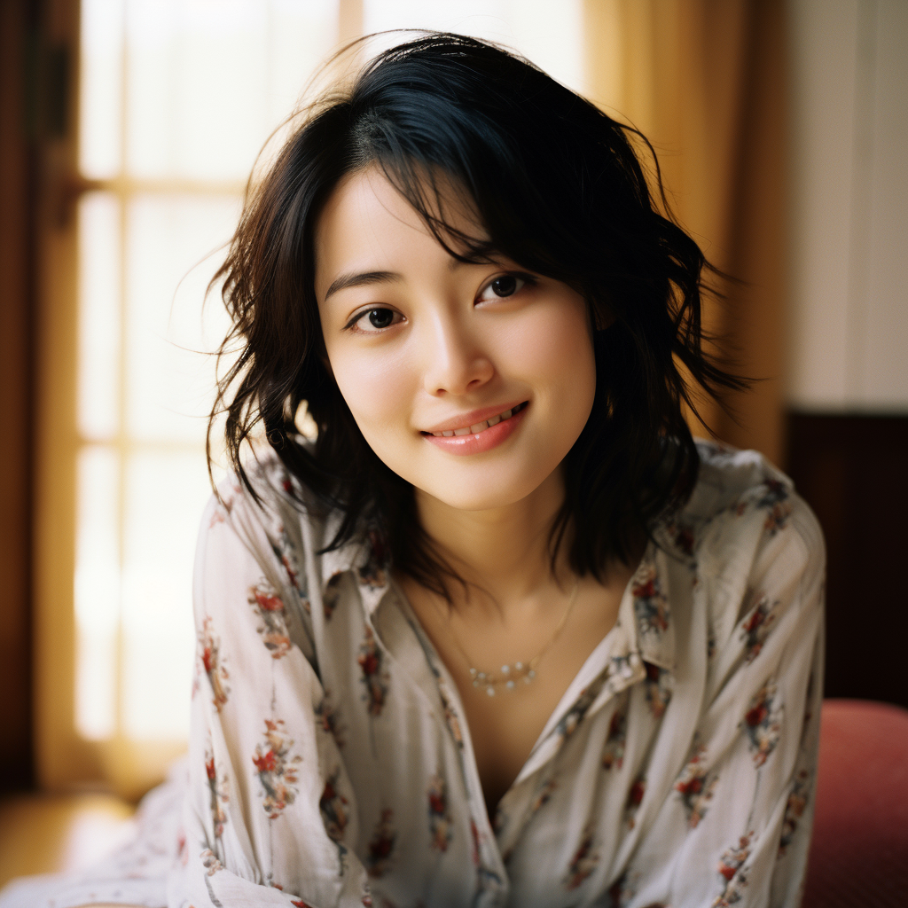 Japanese Woman with Smiling Baby