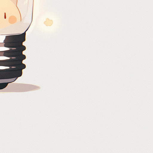 Cute kawaii anime bulb light