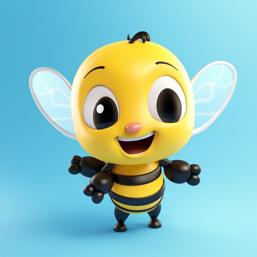 Cute bumble bee with small wings