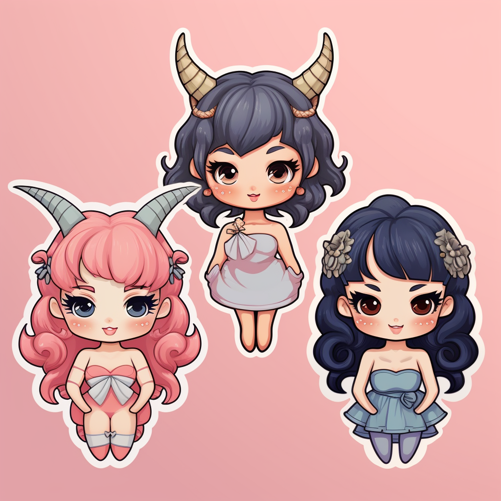 Cute Chibi Anime Demon Girls