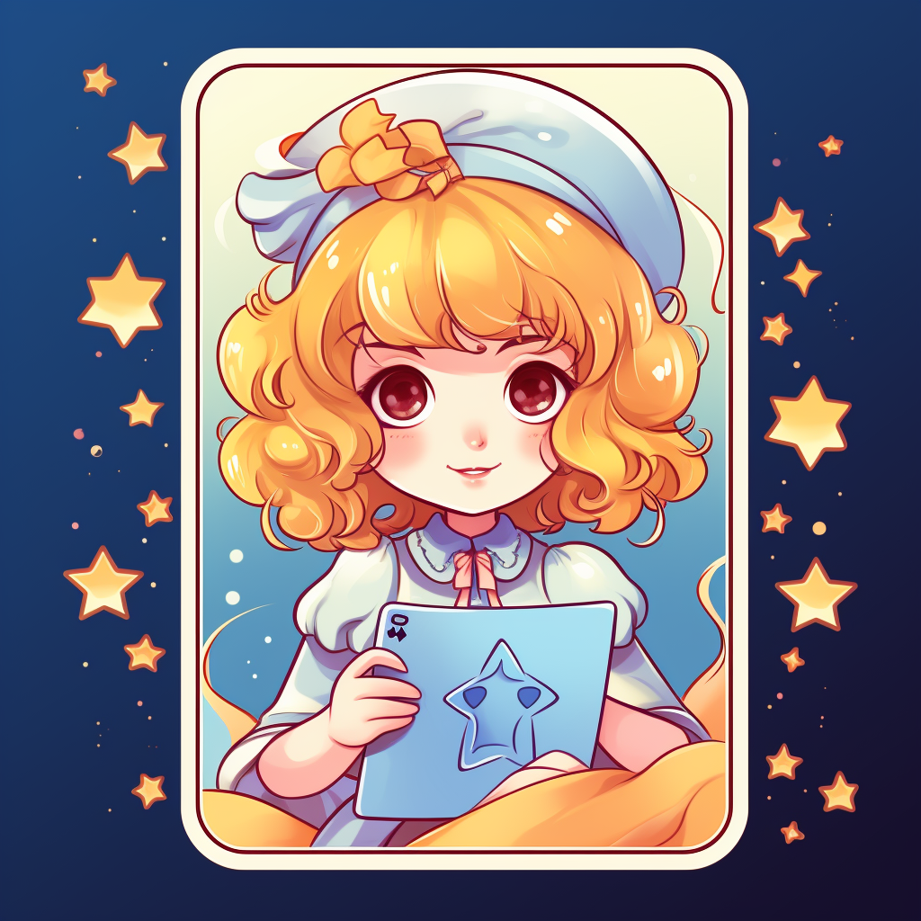 Cute Kawaii Style Tarot Card