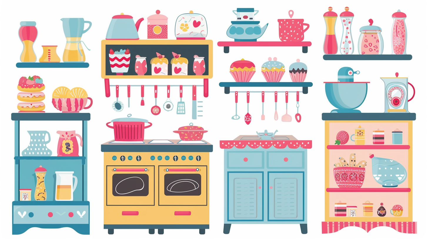 Cute Kitchen Bakery Cookies Vector