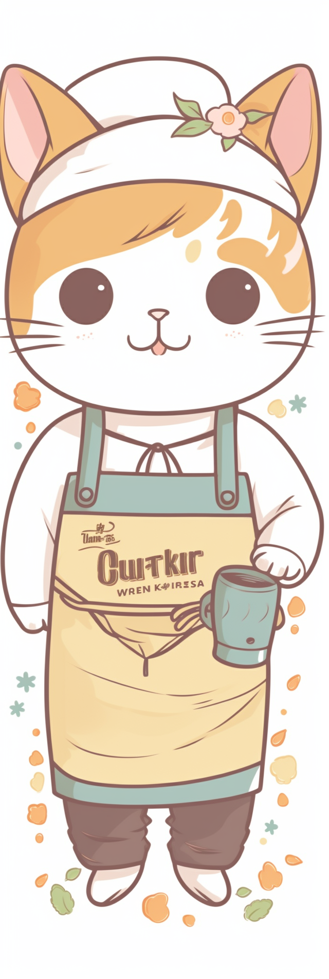 Cute kitten clipart with Anikun text