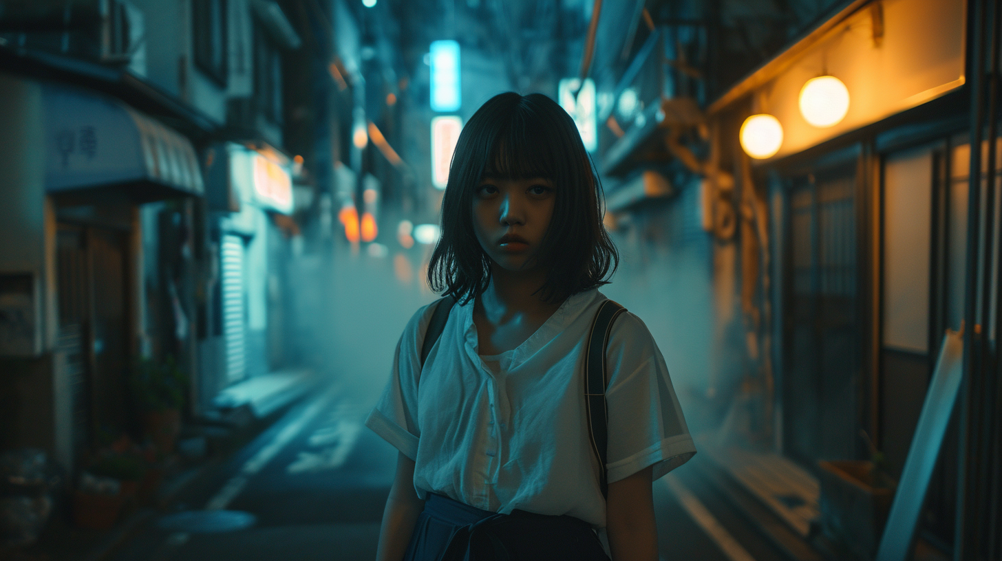 Cute K-pop girl in Japanese horror tale