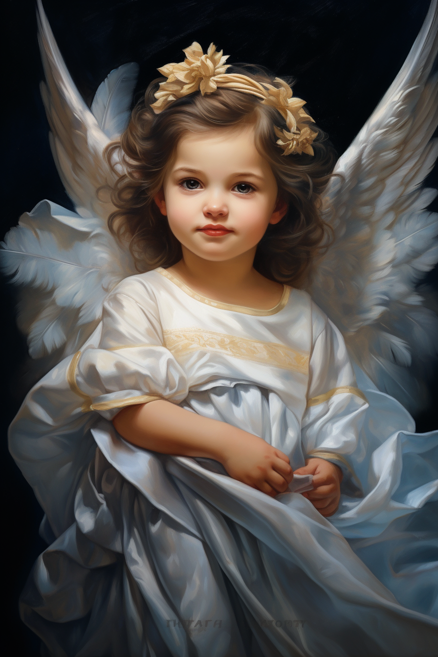 Cute little angel painting artwork