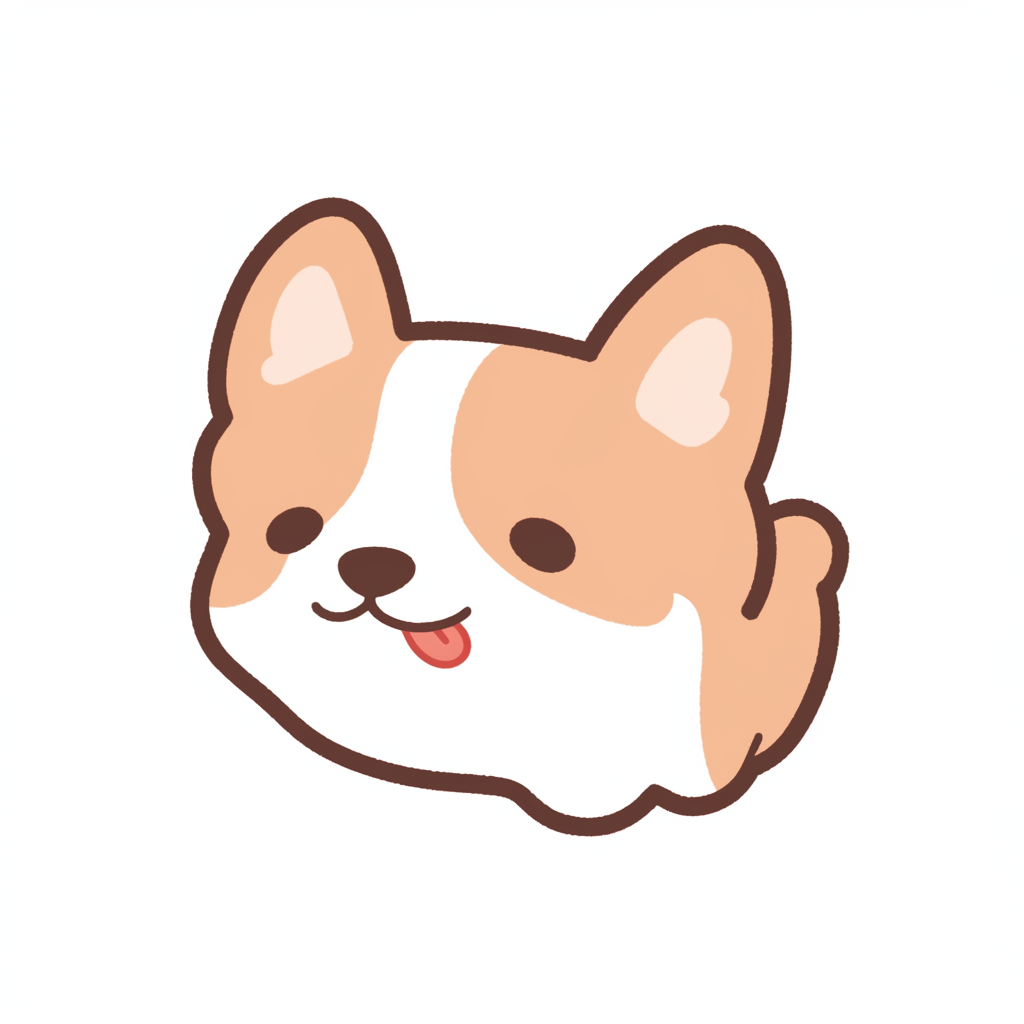 Cute little dog emoji