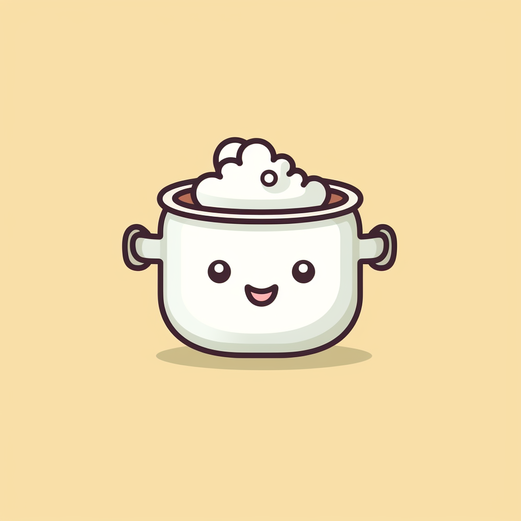 Cartoon cooking pot burping logo