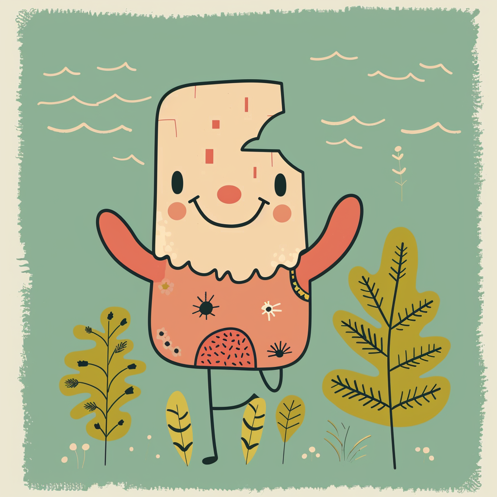 Cute Michigan Lower Peninsula Character Illustration